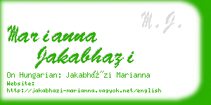 marianna jakabhazi business card